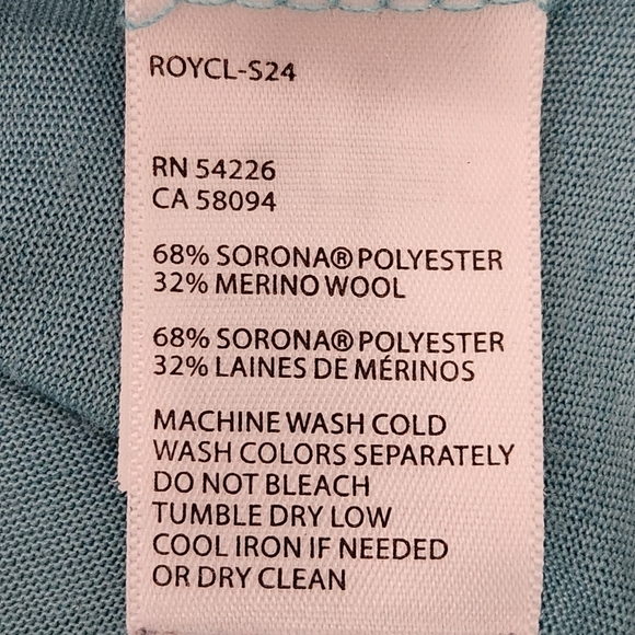 ROYAL ROBBINS merino blend long sleeve base layer aqua size small - Picture 5 of 9